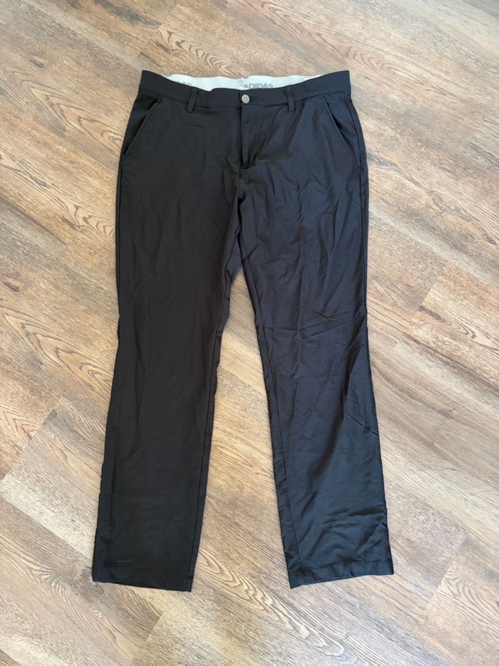 Men's Adidas Black Golf Pants - Classic Straight Fit